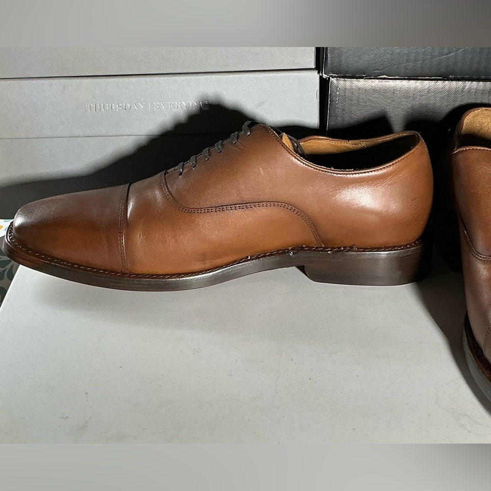 SALE 🎉 Thursday Boot Co. Men's Brandy Colored Executive Shoes, Size 11.5 - Picture 10 of 16
